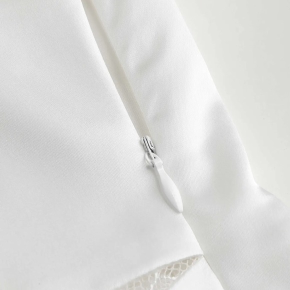 White Satin bachelorette dress - Picture 3 of 4